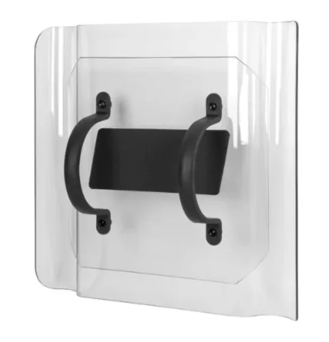 Short transparent anti riot shield 560 x 545 mm